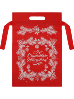Мешок для подарков 36*24*12см "Еловое настроение" полиэстер
