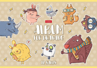 Альбом А4 12л скоба "Ассорти"  пл. 100 г/м