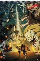 Альбом А4 30л гребень "Атака Титанов. Сезон 4" мат.лам., 3Dфольга, перф.на отрыв, пл. 100 гр/м