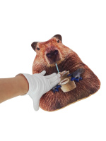 Мягкая игрушка 31см " Капибара с кофе"