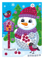 Аппликация из EVА 18*25см "Снеговик" 3+