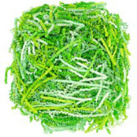 Наполнитель бумажный 50гр, 3 мм, микс светло-зеленый, зеленый, зеленая липа, ярко-зеленый