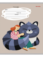 Тетрадь А5 12л кл. Проф-Пресс "Ласковые котята" 5 диз.в спайке, белизна 100%