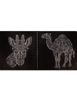 Раскраска 215*215мм 64стр. "Магия черного. Царство животных"