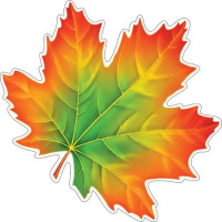 Украшение на скотче 18*18см "Лист клена"