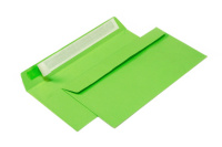 Конверт 114*229мм зеленый, силик.лента