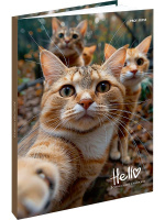 Блокнот А5 7БЦ 160л "Фотография котиков" глянц.лам., кл.