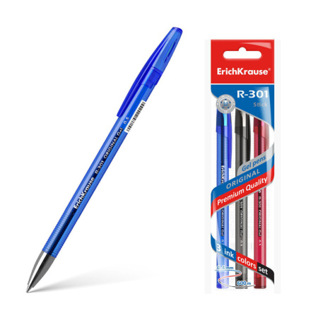 Набор гелевых ручек EK R-301 Original Gel Stick  3 цв., 0,5мм