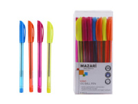 Ручка шар. MAZARI "Kami" синяя, масл.осн., игольч.након., 0,7мм, смен.стерж. 127мм