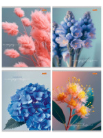 Тетрадь А5  96л кл. Проф-Пресс "Нежные цветы - 15" белизна 87%