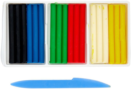Пластилин  6цв  99гр. Кроха, мягкий, карт.упак., со стеком