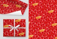 Бумага упаковочная 70*100см  "Любовь"