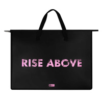 Папка А3 (450*330*90) с ручками, молния, пластик "Дерзкий розовый"