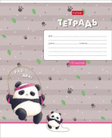 Тетрадь А5 18л кл. Hatber "Забавные панды" 5 диз.в блоке, скругл.углы