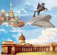 Салфетка "Санкт-Петербург №2" 33*33см, 20 шт., 2-х слойная