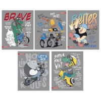 Тетрадь А5 48л кл. Полиграф Принт "Поехали!" 5-я краска, белизна 100%*