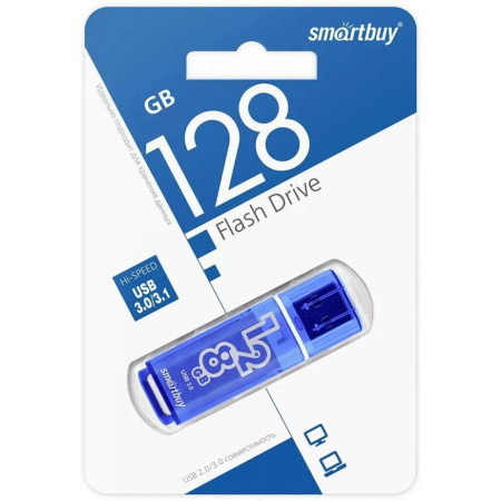 Флеш-драйв 128 GB USB 3.0/3.1 Glossy Dark Blue