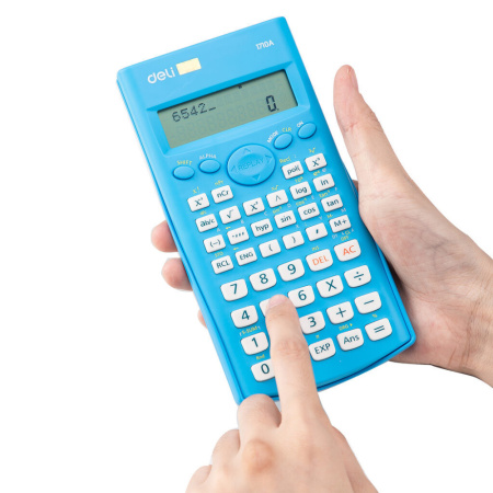 Калькулятор  10+2 разр. Deli научный, для ЕГЭ, синий E1710A