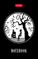 Блокнот А7  48л клеевой кор. "W-wednesday" клетка, 3-х цв.блок