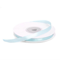 Лента упаковочная атласная  6мм, 22 м голубая