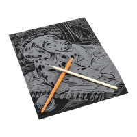 Гравюра 18*24см голография, пастель "Пёс" 3+