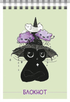 Блокнот А6  40л гребень "Ведьмочки" кл., выб.твин -лак