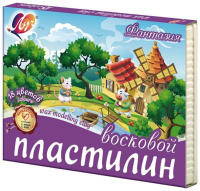 Пластилин 18цв 270гр. Фантазия, восковой, со стеком, карт.упак.