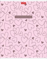 Тетрадь А5 48л кл. Hatber пласт.обл. "LOVE IS...." 5 диз.в блоке
