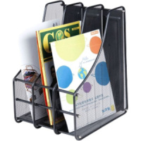 Накопитель д\бумаг верт. 3 отд. deVENTE 24*28*35см металл, черный