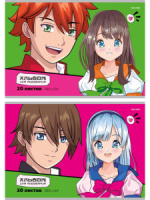 Альбом А4 20л скоба "Влюбленная девчонка" пл. 100гр, лен