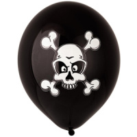 Шар с рисунком 14" "Череп и Кости" 36см 50 шт. в уп.
