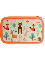 Пенал 2 отд. (190*115*35) молния, лам.картон "Лесные зверушки"