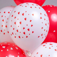 Шар с рисунком 12" Сердца! 30 см 25 шт. в уп.