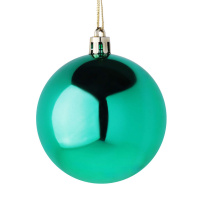 Набор елочных шаров  7 см, 6 шт., бирюза, пластик