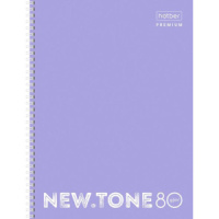 Тетрадь А4  80л кл. спираль "NEWtone PASTEL Лаванда" многоуровн.перфор., глянц.лам.