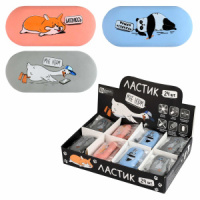 Ластик Феникс+ "Герои с характером" ассорти, 6*2,8*1,2см