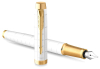 Parker IM Premium Перьевая ручка F318 сталь нерж.Pearl GT F