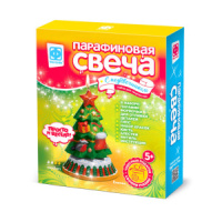 Набор для создания свечей "Ёлочка" + подсвечник 5+