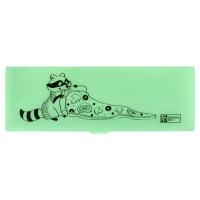 Пенал-косметичка (180*60*25) "Енот" пластик, шелкография