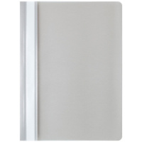 Скоросшив. пласт. прозр. верх.  серый, 0.13/0.15