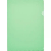 Папка уголок А4 прозр. плотн. 0,18мм зелёная