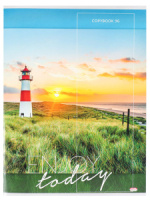 Тетрадь А4  96л кл. скоба Проф-Пресс "Маяк на лугу"