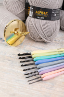 Крючок для вязания D=3,0мм, 16см с прорезин. ручкой