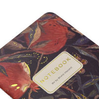 Записная книжка А6  30л. картон, мягк.пер. "Flora. Гранат" кл.