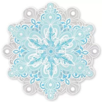 Украшение на скотче  9*9см "Снежинка"
