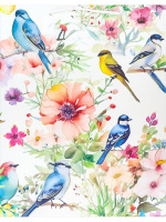 Пакет подар. бумажн. 32*44*10 см, 190гр/м2  Колибри в цветах