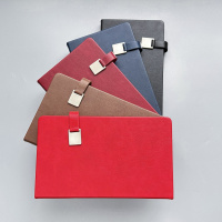 Ежедневник недат. А5 136л., кожзам, тв.пер. "Premier. Красный" магнит.хлястик, ляссе