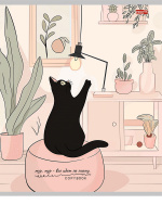 Тетрадь А5 48л кл. Проф-Пресс "Домашние котики - 1" 5диз.в спайке, белизна 100%