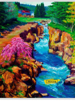 Тетрадь А4  80л кл. скоба Проф-Пресс "Живописный пейзаж-1" белизна 92%