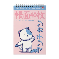 Блокнот А5  40л гребень "Kawaii" клетка*